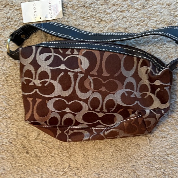 Lookalike Coach Brown and Cream Signature Shoulder Bag NWT - Picture 4 of 5